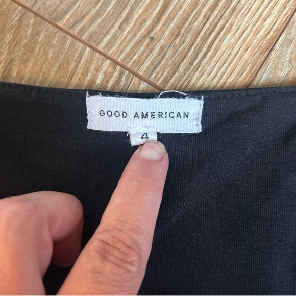Good American Black Long Sleeve Top Women’s size 4 - Picture 3 of 7